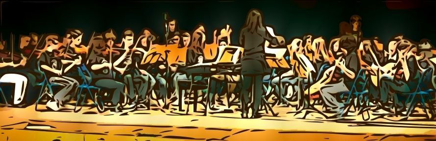 Immagine stilizzata orchestra scolastica